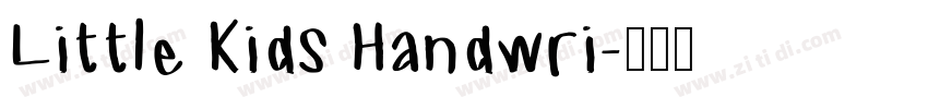 Little Kids Handwri字体转换